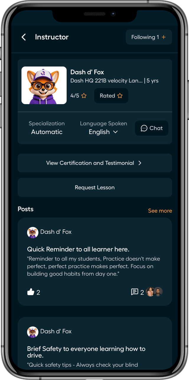 Connect with approved test instructors